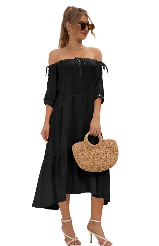 Women’s Off-The-Shoulder Full-Length Dress