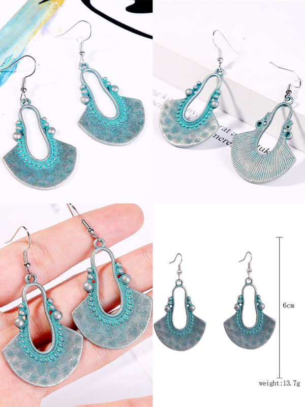 Bohemian vintage ethnic turquoise earring set