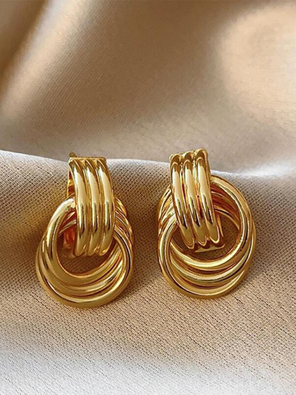 Geometric multi-layer hoop earrings earrings new style women’s fashion versatile accessories