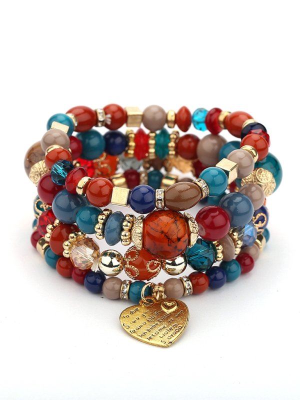 Bohemian Ethnic Multilayered Bracelet Crystal Beaded Women’s Bracelet